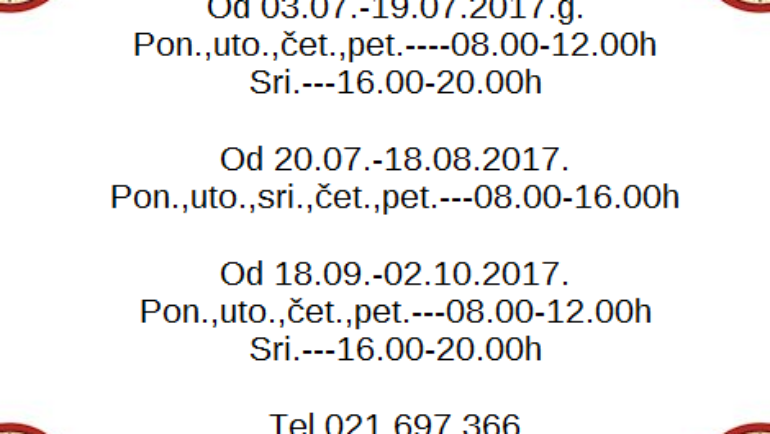 Ljetno radno vrijeme