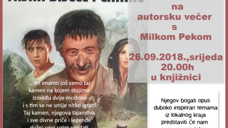 Autorska večer s Milkom Pekom, 26.09.2018., u 20.00h