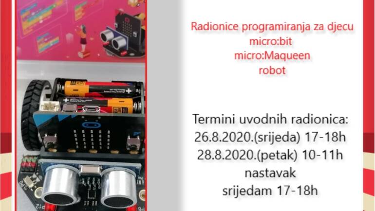 Radionice programiranja za djecu, micro:bit/ micro: Macqueen